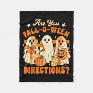 Retro Are You Fall O Ween Directions Teacher Hallo Fleece Blanket