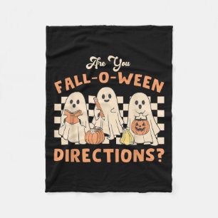 Retro Are You Fall O Ween Directions Teacher Hallo Fleece Blanket