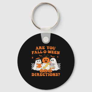 Retro Are You Fall O Ween Directions Teacher Hallo Key Ring