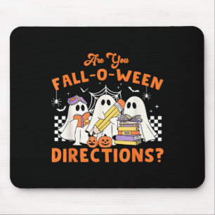 Retro Are You Fall O Ween Directions Teacher Hallo Mouse Pad
