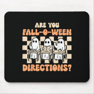 Retro Are You Fall O Ween Directions Teacher Hallo Mouse Pad