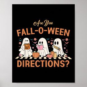 Retro Are You Fall O Ween Directions Teacher Hallo Poster