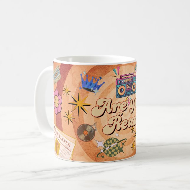 Retro Are You Ready Mug Design with Custom Name  (Front Left)