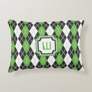 Retro Argyle Accent Pillow