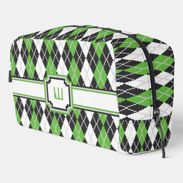 Retro Argyle Dopp Kit (Right Corner)