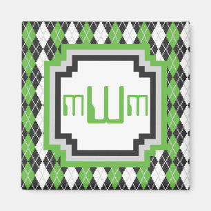 Retro Argyle Magnet