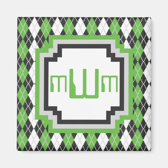 Retro Argyle Magnet (Front)