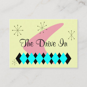 Retro Argyle Mid Century Modern Business Card-Chub Card