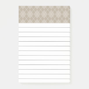 Retro Argyle Post It Notes