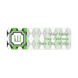 Retro Argyle Return Address Label