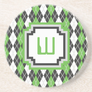 Retro Argyle Sandstone Coaster