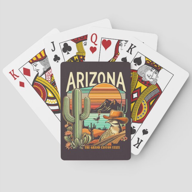 Retro Arizona Playing Cards (Back)