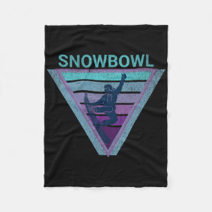 Retro Arizona Snowbowl Snowboarding For Snowboarde Fleece Blanket
