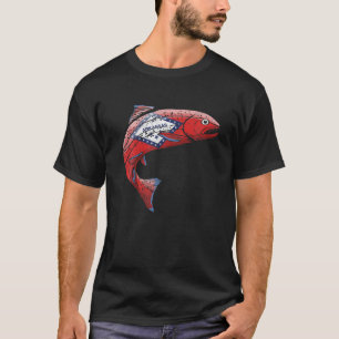 Retro Arkansas Flag Trout Vintage Fly Fishing Grap T-Shirt