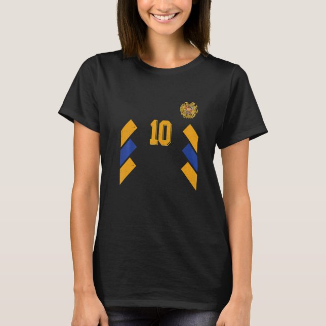 Retro Armenia Soccer or Football for Armenians   T-Shirt (Front)