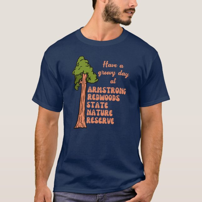 Retro Armstrong Redwoods State Nature Reserve Oran T-Shirt (Front)