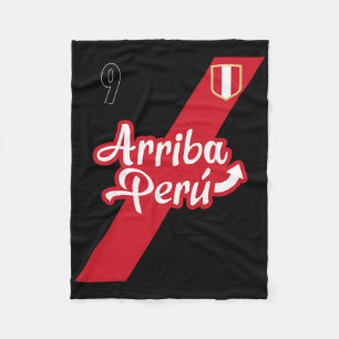 Retro Arri Peru Soccer Jersey 9 Peruvian Futbol Gi Fleece Blanket