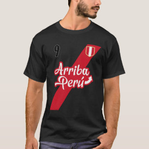 Retro Arriby Peru Soccer Jersey 9 Peruvian Futbol T-Shirt