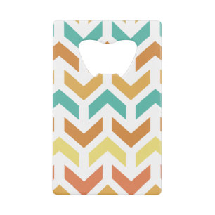 Retro Arrows Chevron Orange Teal Gold