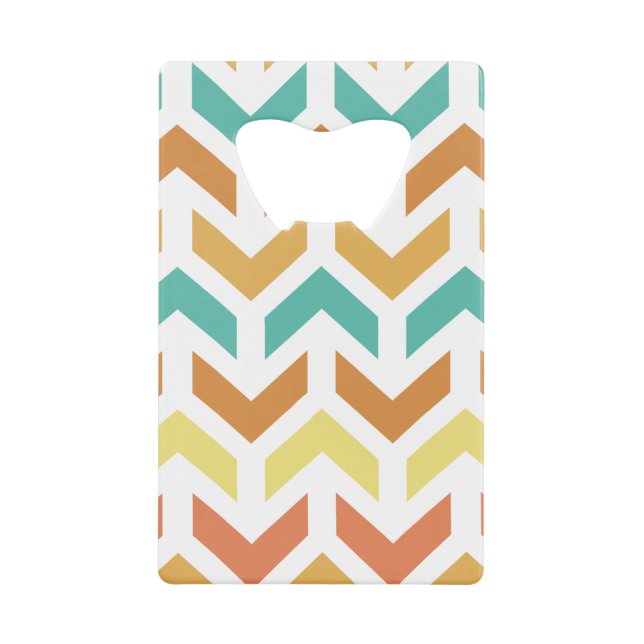 Retro Arrows Chevron Orange Teal Gold (Front)