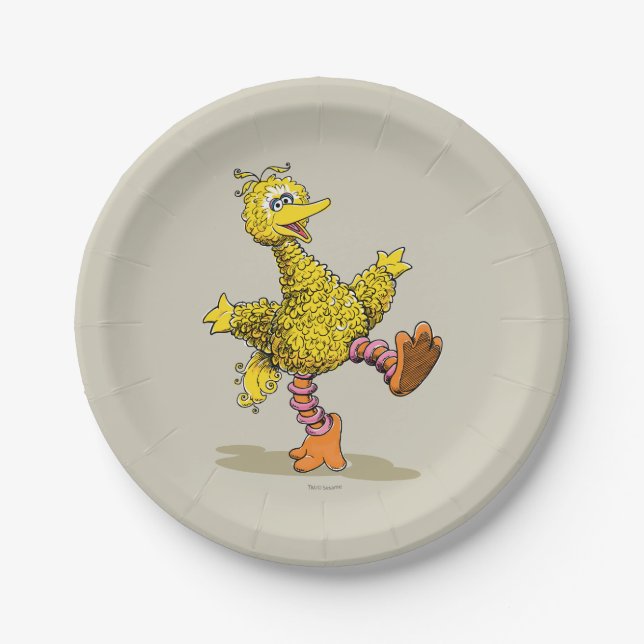 Retro Art Big Bird 2 Paper Plate (Front)