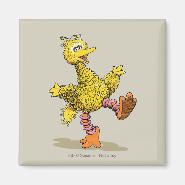 Retro Art Big Bird Magnet (Front)