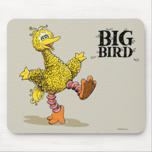 Retro Art Big Bird Mouse Pad