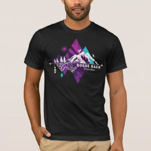 Retro Art Boho Bogus Basin Ski  T-Shirt