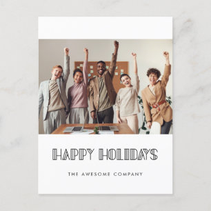 Retro art deco font Corporate business photo Postcard