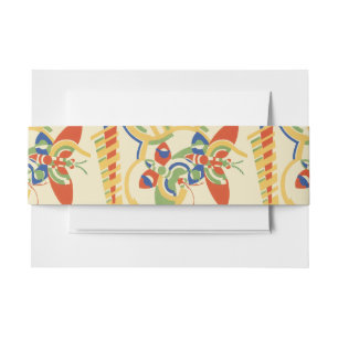 Retro Art Deco Geometric Floral Poster Art Invitation Belly Band