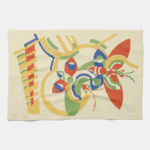 Retro Art Deco Geometric Floral Poster Art