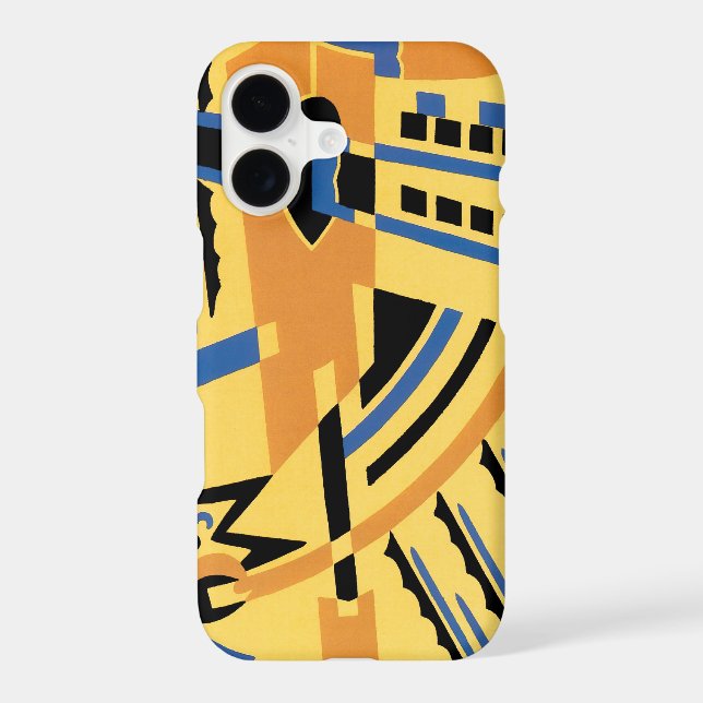 Retro Art Deco Jazz Geometric Shapes Patterns (Back)