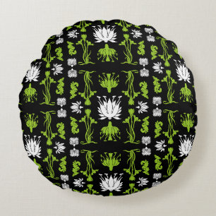 Retro Art Nouveau Home Decor Prints Round Cushion