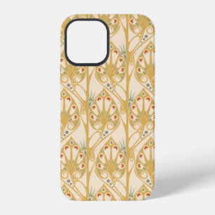 Retro art nouveau illustration pattern iPhone 12 case