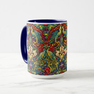 Retro Art Nouveau Peacocks & Birds by Walter Crane Mug