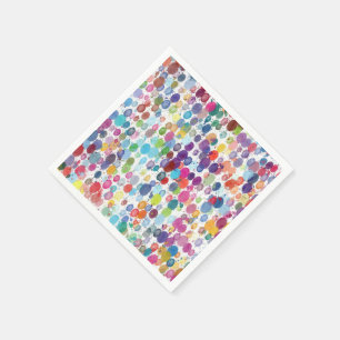 Retro art paint splatter napkins