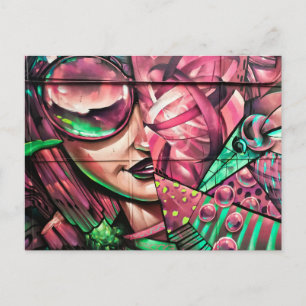 retro art postcards-text personalised postcard