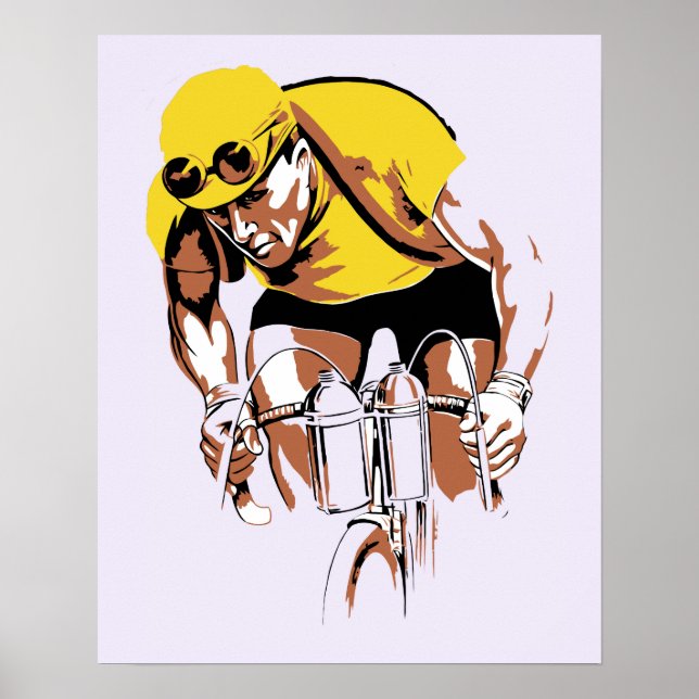 Retro art the cycling champ poster (Front)