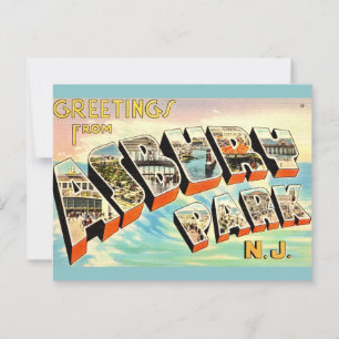  Retro Asbury Park NJ Postcard