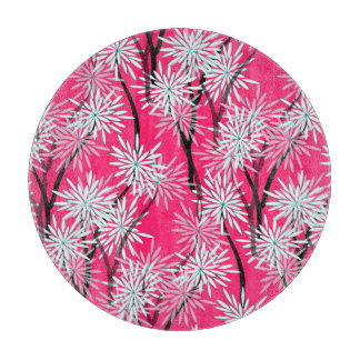 Retro Asian Floral Wallpaper. Cutting Board