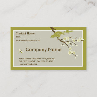 Retro Asian-Inspired Simplicity Business Card