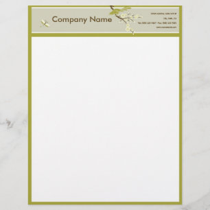 Retro Asian-Inspired Simplicity Letterhead Template