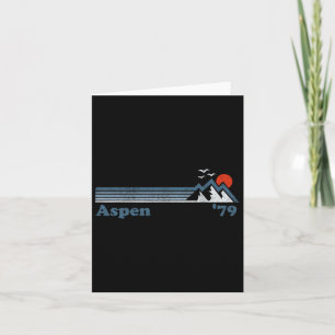 Retro Aspen Ski Resort Colorado Mountains Snowboar Card