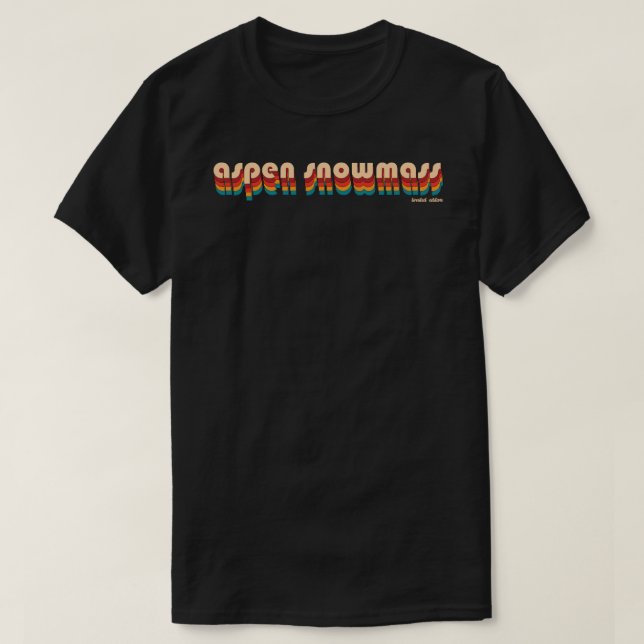 Retro Aspen Snowmass Ski Adventure T-Shirt (Design Front)