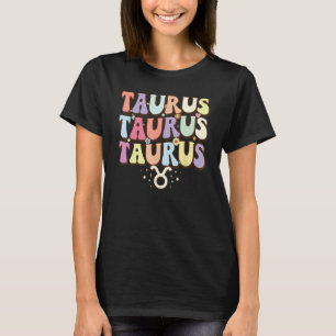 Retro Astrology Zodiac sign April or May birthday  T-Shirt