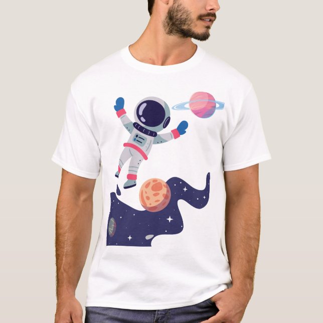 Retro Astronaut – Space Adventure T-Shirt (Front)
