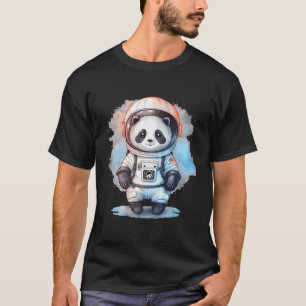 Retro Astronomy Panda Astronaut Space Planets Trav T-Shirt