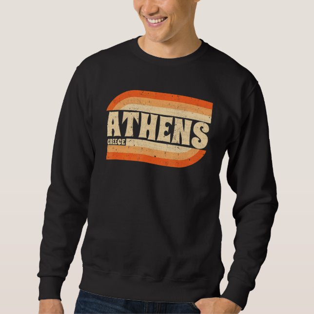 Retro Athens Greece Sweatshirt (Front)