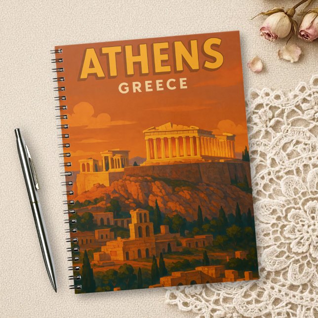 Retro Athens Greece Travel Notebook (Creator Uploaded)