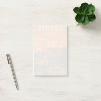 Retro Athens Greece Travel Post-it Notes